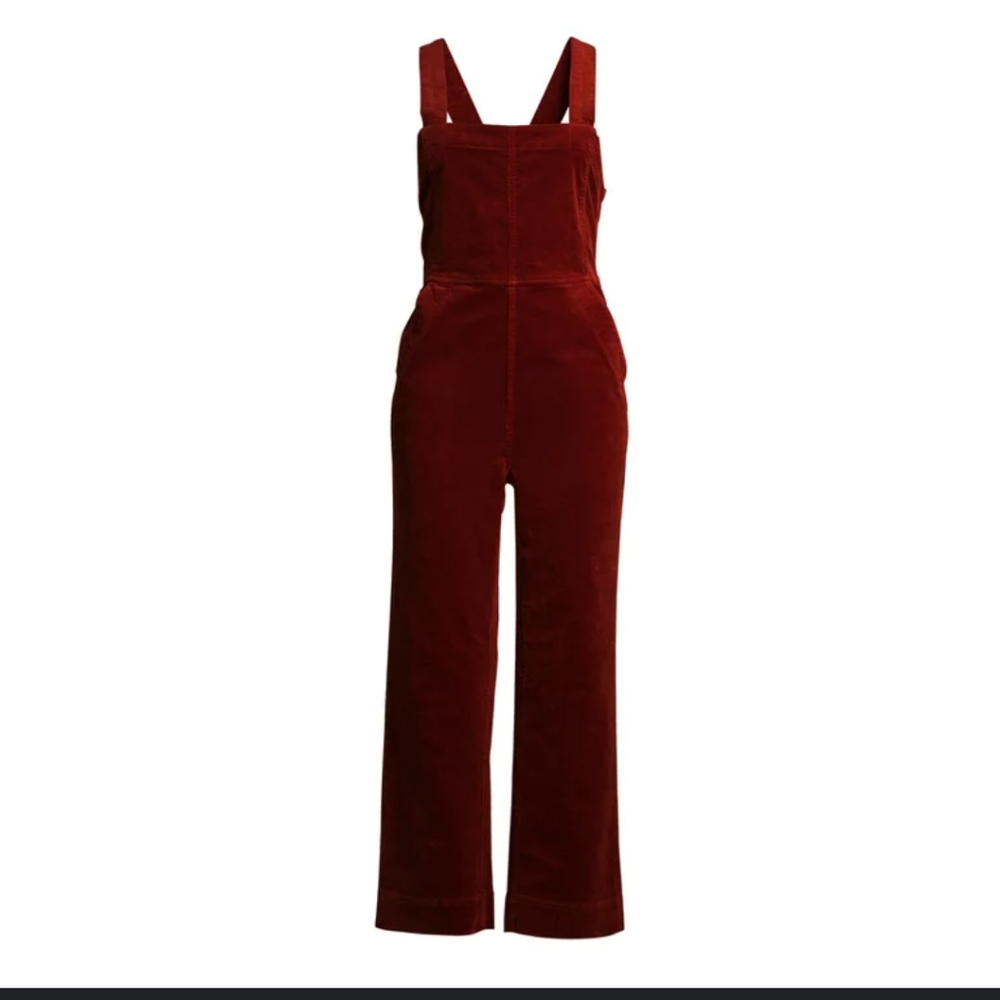 Free assembly corduroy overalls